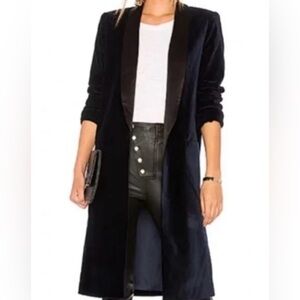 Alice + Olivia Kylie Shawl-Collar Velvet Jacket XS $695